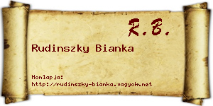 Rudinszky Bianka névjegykártya